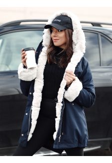 Kurtka zimowa damska parka STARBURST granatowa Dstreet TY4764