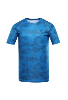Pánské rychleschnoucí triko s cool dry ALPINE PRO QUATR electric blue lemonade varianta pb
