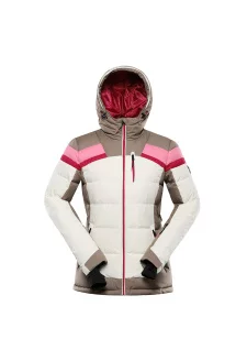 Dámská péřová lyžařská bunda s membránou ptx ALPINE PRO FERERA creme