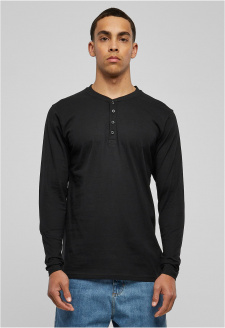 Basic Henley L/S Tee black