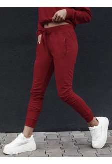 Spodnie damskie dresowe FITS bordowe Dstreet UY2304