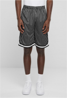 Striped Mesh Shorts black/white