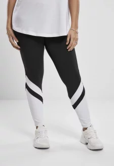 Ladies Arrow High Waist Leggings black/white