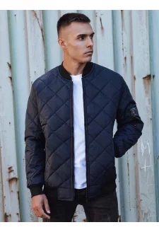 Kurtka męska pikowana bomber jacket granatowa TX4849