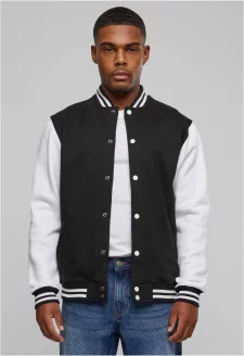 2-tone College Sweatjacket blk/wht