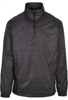 Stand Up Collar Pull Over Jacket black
