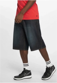 Rocawear FRI Baggy Fit Jeansshort dark blue washed