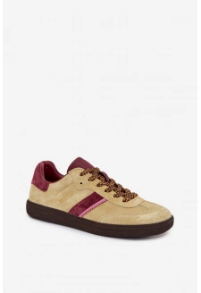 Zamszowe Niskie Sneakersy Damskie Big Star SS274680 HI-POLY SYSTEM Limonkowe