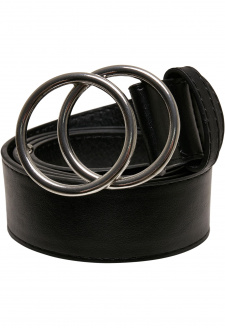 Ring Buckle Belt black/silver