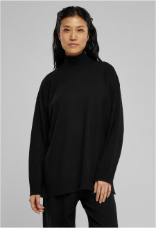 Ladies Knitted Eco Viscose Sweater black