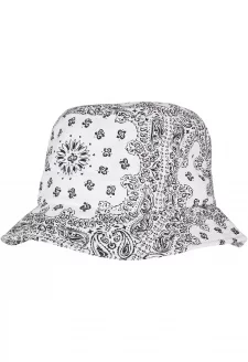 Bandana Print Bucket Hat white
