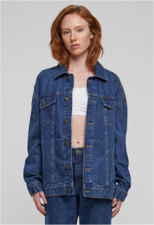 Ladies Oversized 90‘s Denim Jacket mid indigo washed