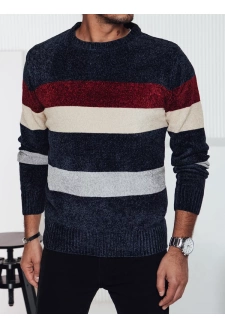 Sweter męski w paski granatowy Dstreet WX2240