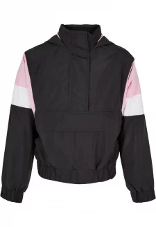 Girls Light 3-Tone Pull Over Jacket black/girlypink/white