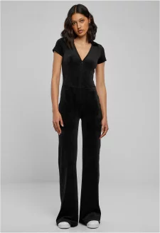 Ladies Velvet Jumpsuit black