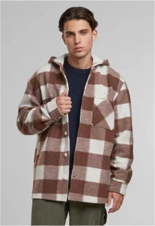 Big Check Jacket With Hood whitesand/lightrust