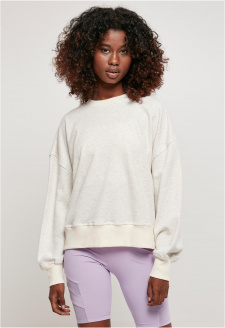 Ladies Oversized Rainbow Crewneck lightgrey