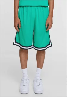 Stripes Mesh Shorts ferngreen/black/white