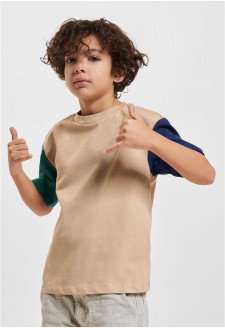 Boys Organic Oversized Colorblock Tee unionbeige