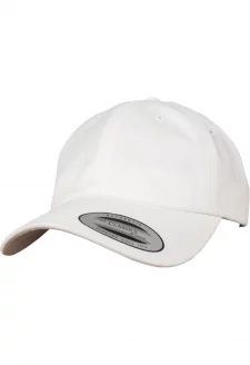 Peached Cotton Twill Dad Cap white