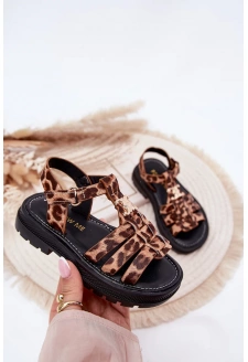 Dziewczęce Sandałki Z Ozdobnym Detalem Panterka Serina