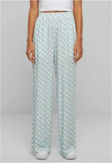 Ladies Viscose Resort Pants oceanbluecheck