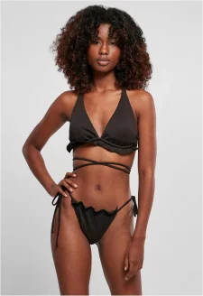 Ladies Rib Babylock Triangle Bikini black