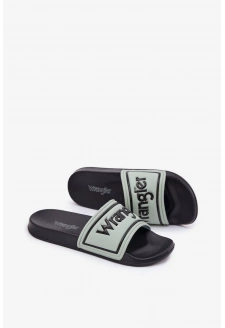 Klapki Męskie WRANGLER AVERELL SLIDER MEN LOW 20251042.52D Jasnozielone