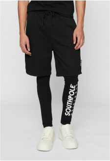 Southpole Fleece Shorts with Leggings black