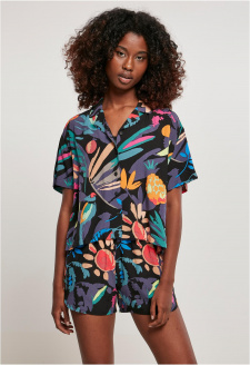 Ladies Viscose Resort Shirt blackfruity