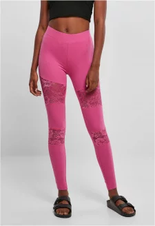 Ladies Laces Inset Leggings brightviolet