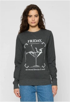 Ladies F-Word Crewneck charcoal