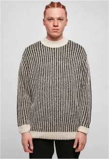 Oversized Two Tone Sweater whitesand/black
