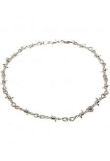 Barbed Wire Necklace silver
