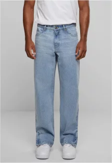 Heavy Ounce Straight Fit Zipped Jeans new light blue washed