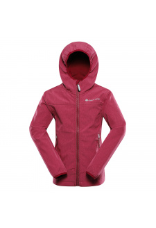 Dětská softshellová bunda s membránou ALPINE PRO OMANO 2 raspberry