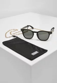 Sunglasses Italy with chain black/gold/gold