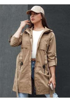 Kurtka parka damska MODERNS ciemnobeżowa Dstreet TY4389