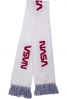 NASA Scarf Knitted wht/blue/red