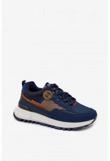 Buty Sportowe Sneakersy Męskie Big Star RR174279 HI-POLY SYSTEM Granatowe