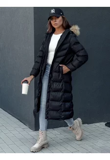 Płaszcz zimowy damski LUXWARM czarny Dstreet TY4374