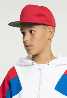 Pro-Style Twill Snapback Youth Cap red