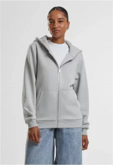 Ladies Fluffy Zip Hoody lightasphalt