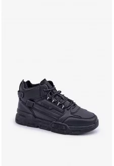 Sneakersy Męskie Ocieplane Big Star OO174587 HI-POLLY SYSTEM Czarne