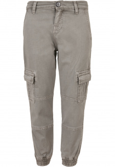 Boys Washed Cargo Twill Jogging Pants grey