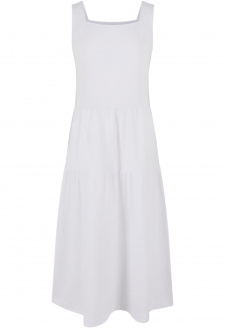 Girls 7/8 Length Valance Summer Dress white