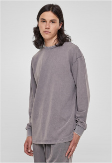 Heavy Boxy Acid Wash Longsleeve asphalt