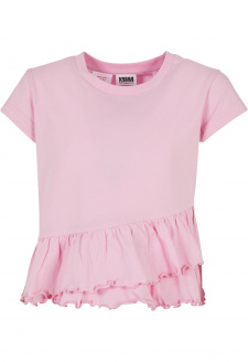 Girls Organic Volant Tee girlypink