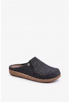 Męskie Obuwie Domowe Kapcie Klapki Inblu MT000011 Grafitowe