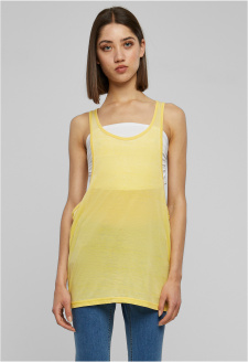 Ladies Loose Burnout Tank yellow